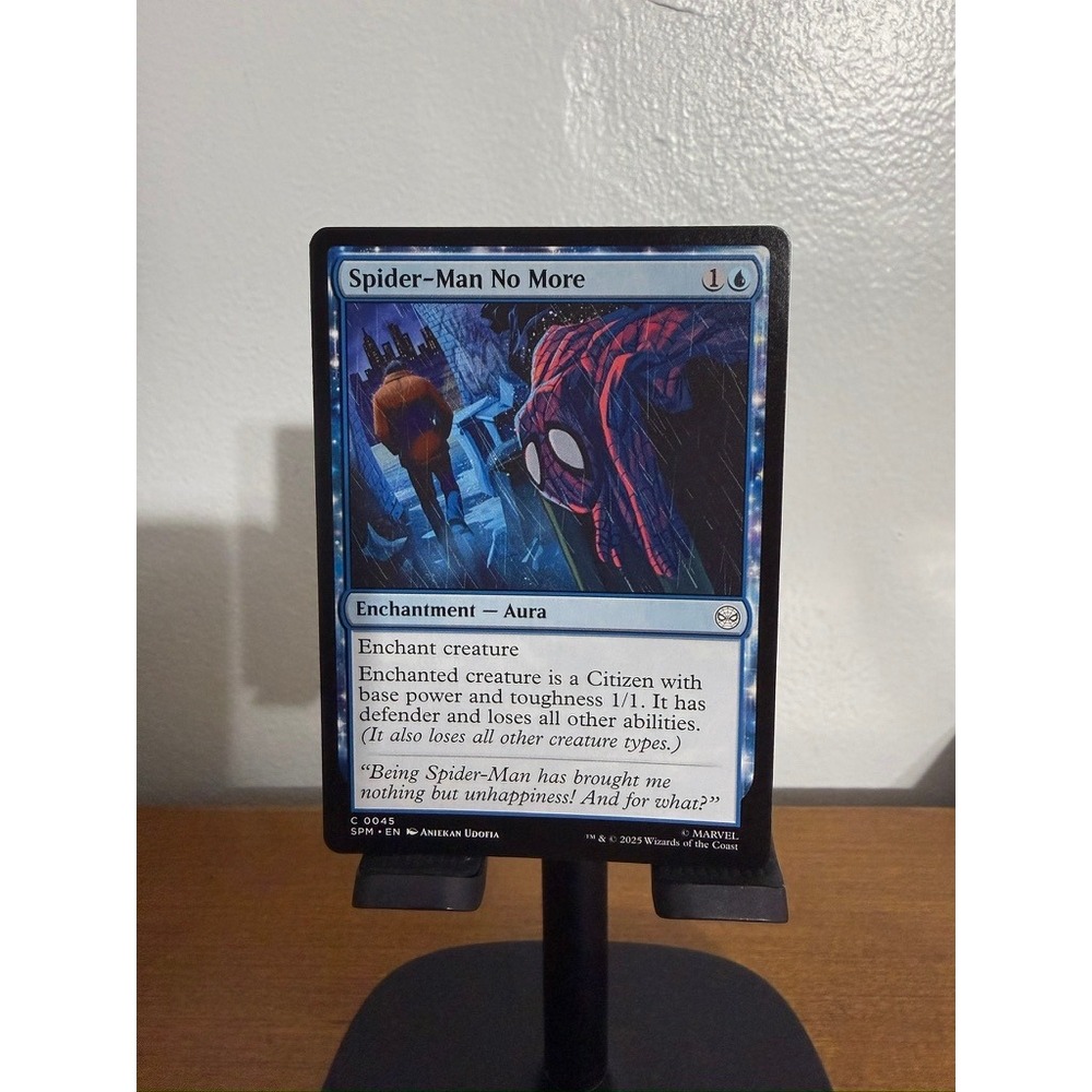 Spider-Man No More 0045 Marvel Secret Lair Magic The Gathering MTG Blue Aura